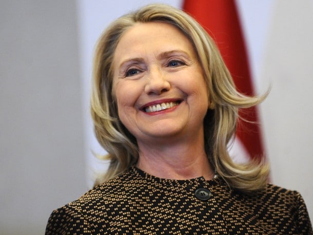 US Secretary of State Hillary Clinton gives a speech during a joint press conference with the Turkish Foreign Minister during the Global Counterterrorism Forum in Istanbul, on June 7, 2012. AFP PHOTO / BULENT KILIC        (Photo credit should read BULENT KILIC/AFP/GettyImages)