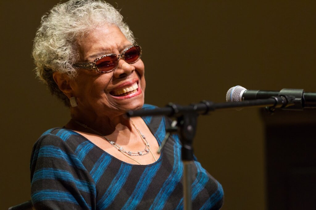 Wake Forest hosts a Dignity and Respect program in Brendle Recital Hall on Wednesday, November 6, 2013.  Professor Maya Angelou addresses the crowd, which filled the hall to overflowing.